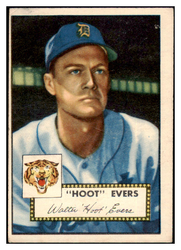 1952 Topps Baseball #222 Hoot Evers Tigers VG 489460