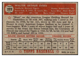 1952 Topps Baseball #222 Hoot Evers Tigers VG 489460