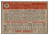 1952 Topps Baseball #224 Bruce Edwards Cubs VG-EX 489462