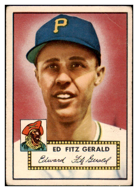 1952 Topps Baseball #236 Ed Fitzgerald Pirates VG 489473