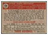 1952 Topps Baseball #238 Art Houtteman Tigers GD-VG 489475