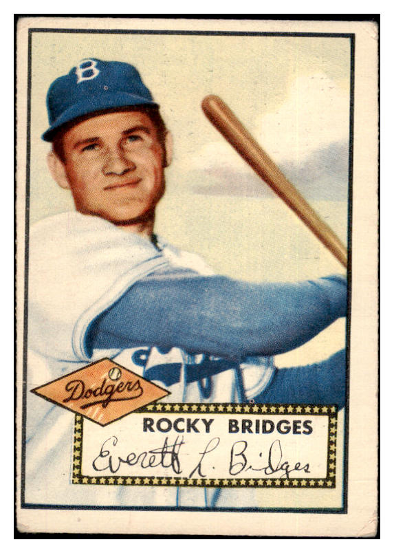 1952 Topps Baseball #239 Rocky Bridges Dodgers GD-VG 489476