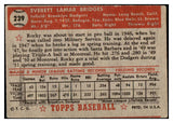 1952 Topps Baseball #239 Rocky Bridges Dodgers GD-VG 489476