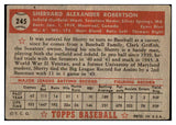 1952 Topps Baseball #245 Sherry Robertson Senators VG 489479