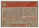 1952 Topps Baseball #245 Sherry Robertson Senators VG 489480