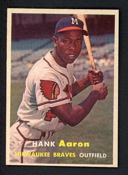 1957 Topps Baseball #020 Hank Aaron Braves GD trimmed 489504