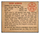 1950 Bowman Baseball #050 Dick Kokos Browns VG-EX 489534