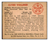 1950 Bowman Baseball #053 Clyde Vollmer Senators VG-EX 489535