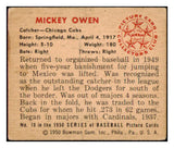 1950 Bowman Baseball #078 Mickey Owen Cubs VG-EX 489538