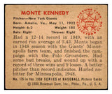 1950 Bowman Baseball #175 Monte Kennedy Giants VG-EX 489557