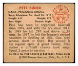 1950 Bowman Baseball #140 Pete Suder A's VG-EX 489573