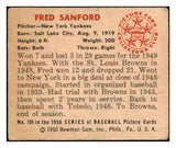 1950 Bowman Baseball #156 Fred Sanford Yankees VG-EX 489577