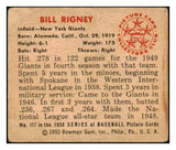 1950 Bowman Baseball #117 Bill Rigney Giants VG-EX 489580