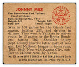 1950 Bowman Baseball #139 Johnny Mize Yankees VG-EX 489599