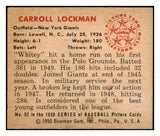 1950 Bowman Baseball #082 Whitey Lockman Giants VG-EX 489600