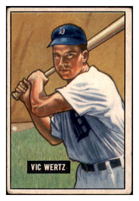 1951 Bowman Baseball #176 Vic Wertz Tigers VG-EX 489617