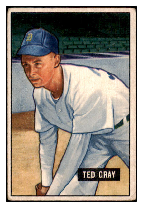 1951 Bowman Baseball #178 Ted Gray Tigers VG-EX 489618