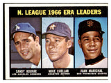 1967 Topps Baseball #234 N.L. ERA Leaders Sandy Koufax EX 489629