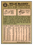 1967 Topps Baseball #480 Willie McCovey Giants VG 489633