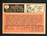 1966 Topps Baseball #036 Catfish Hunter A's VG 489638