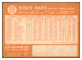 1964 Topps Baseball #225 Roger Maris Yankees VG 489654