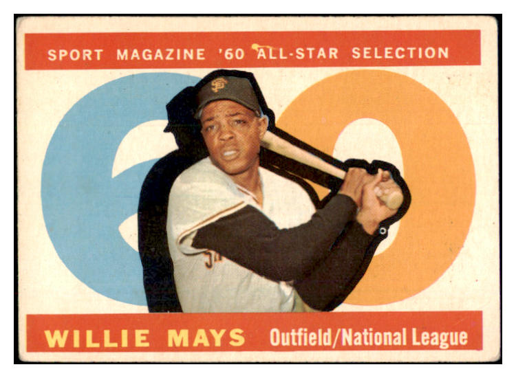 1960 Topps Baseball #564 Willie Mays A.S. Giants VG 489667