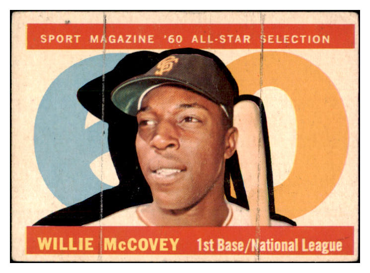 1960 Topps Baseball #554 Willie McCovey A.S. Giants VG 489669