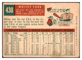 1959 Topps Baseball #430 Whitey Ford Yankees VG 489680