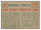 1959 Topps Baseball #463 Al Kaline IA Tigers EX 489689