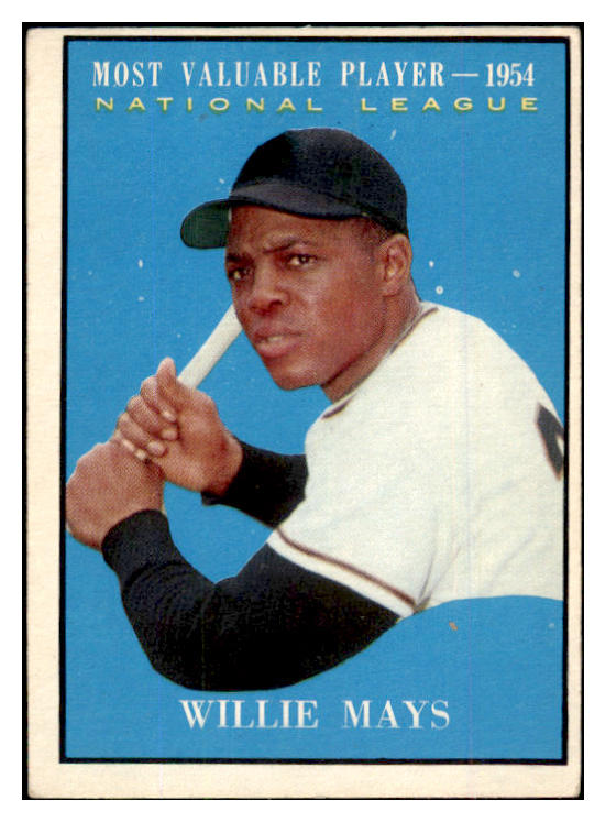 1961 Topps Baseball #482 Willie Mays MVP Giants EX 489699