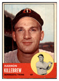 1963 Topps Baseball #500 Harmon Killebrew Twins EX 489704