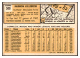 1963 Topps Baseball #500 Harmon Killebrew Twins EX 489704