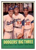 1963 Topps Baseball #412 Sandy Koufax Don Drysdale EX 489708