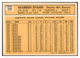 1963 Topps Baseball #320 Warren Spahn Braves EX 489709