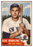 1953 Topps Baseball #264 Gene Woodling Yankees Good 489728