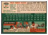 1954 Topps Baseball #017 Phil Rizzuto Yankees VG-EX 489739