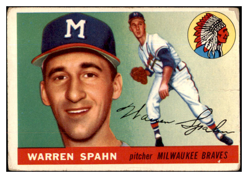 1955 Topps Baseball #031 Warren Spahn Braves GD-VG 489745