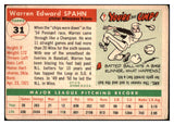 1955 Topps Baseball #031 Warren Spahn Braves GD-VG 489745