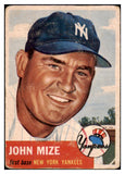 1953 Topps Baseball #077 Johnny Mize Yankees Good 489759