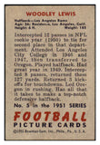 1951 Bowman Football #005 Woodley Lewis Rams VG-EX 489794