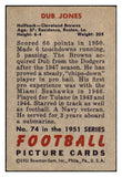 1951 Bowman Football #074 Dub Jones Browns VG-EX 489813