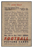1951 Bowman Football #078 Jack Zilly Rams VG-EX 489814