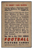 1951 Bowman Football #084 Ebert Van Buren Eagles VG-EX 489815