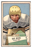 1952 Bowman Small Football #051 Ray Beck Giants EX-MT 489818