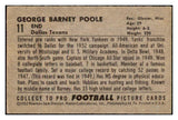 1952 Bowman Small Football #011 Barney Poole Texans EX+ 489825