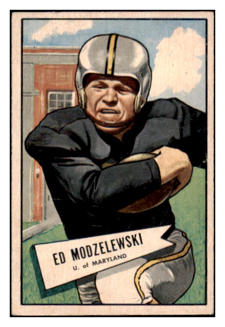 1952 Bowman Small Football #008 Ed Modzelewski Steelers EX+ 489827