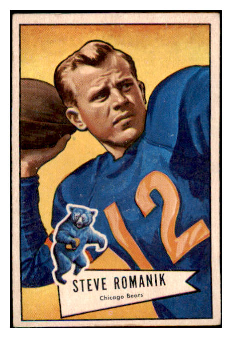 1952 Bowman Small Football #126 Steve Romanik Bears EX+ 489829