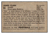 1952 Bowman Small Football #066 Jim Clark Washington EX+ 489831
