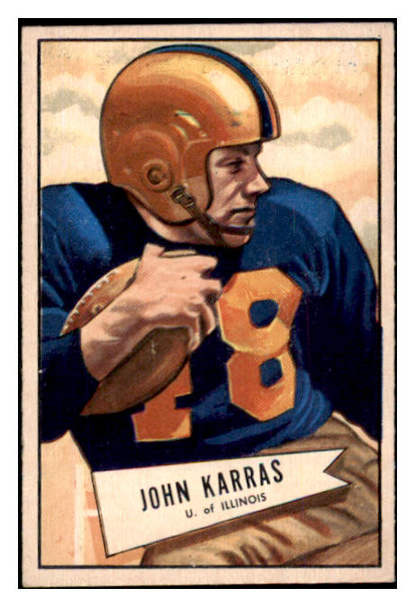 1952 Bowman Small Football #024 John Karras Cardinals EX+ 489836