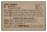 1952 Bowman Small Football #024 John Karras Cardinals EX+ 489836